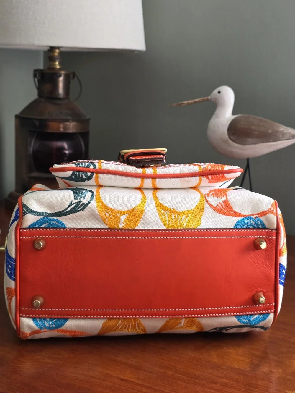 Coach 1857 Legacy Scribble Stitch Turnlock Satchel White Multicolor Bag Y2K
